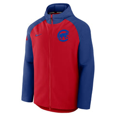 Chicago Cubs Authentic Collection Raglan Performance Full-Zip Jacket - Red/Royal | Nike
