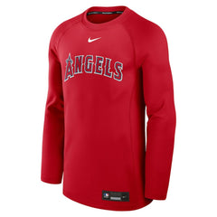 Los Angeles Angels Authentic Collection Game Time Raglan Dri-FIT Long Sleeve T-Shirt - Red | Nike