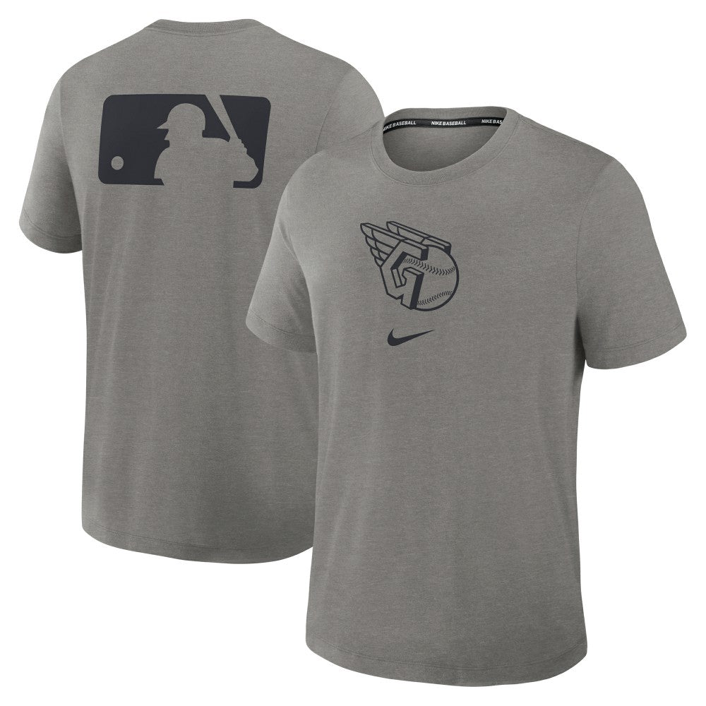 Cleveland Guardians Authentic Collection Early Work Tri-Blend Dri-FIT T-Shirt - Heather Charcoal | Nike