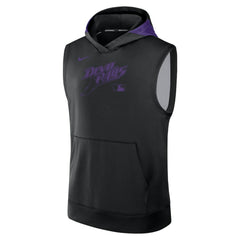 Tampa Bay Rays Authentic Collection Dri-FIT Sleeveless Hoodie - Black | Nike