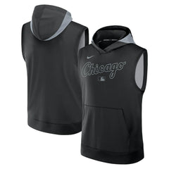 Chicago White Sox Authentic Collection Dri-FIT Sleeveless Hoodie - Black | Nike