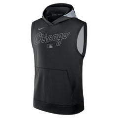 Chicago White Sox Authentic Collection Dri-FIT Sleeveless Hoodie - Black | Nike