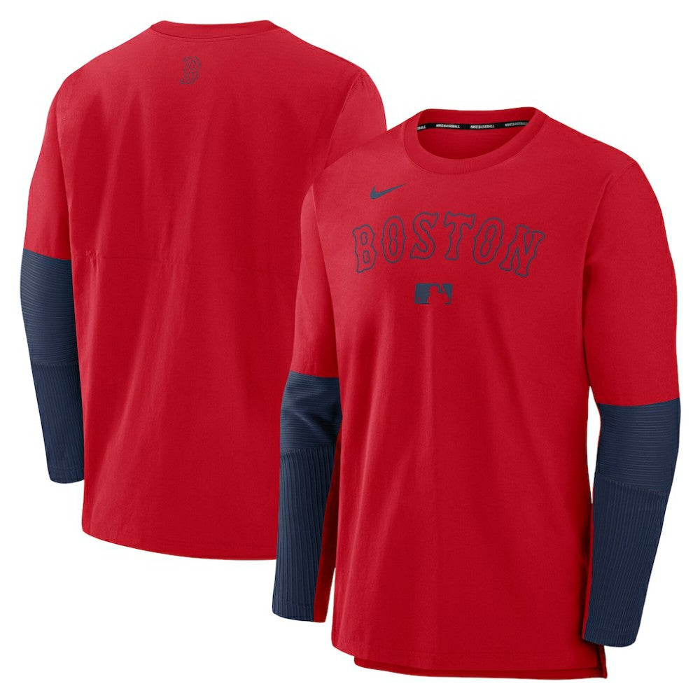 Boston Red Sox Authentic Collection Player Dri-FIT Lightweight Pullover - Red/Navy | Nike