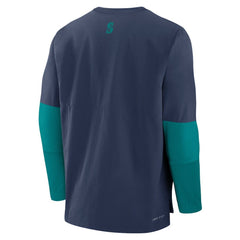 Seattle Mariners Authentic Collection Player Dri-FIT Lightweight Pullover - Navy/Teal | Nike