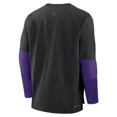 Colorado Rockies Authentic Collection Player Dri-FIT Lightweight Pullover - Black/Purple | Nike