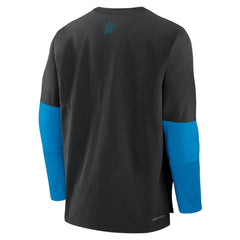 Miami Marlins Authentic Collection Player Dri-FIT Lightweight Pullover - Black | Nike