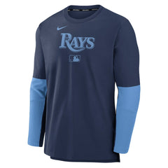 Tampa Bay Rays Authentic Collection Player Dri-FIT Lightweight Pullover - Navy/Light Blue | Nike