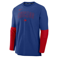 Chicago Cubs Authentic Collection Player Dri-FIT Lightweight Pullover - Royal/Red | Nike
