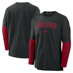 Arizona Diamondbacks Authentic Collection Player Dri-FIT Lightweight Pullover - Black/Red | Nike