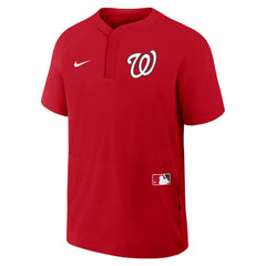 Washington Nationals Authentic Collection Raglan Short Sleeve Windshirt - Red | Nike