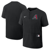 Arizona Diamondbacks Authentic Collection Raglan Short Sleeve Windshirt - Black | Nike
