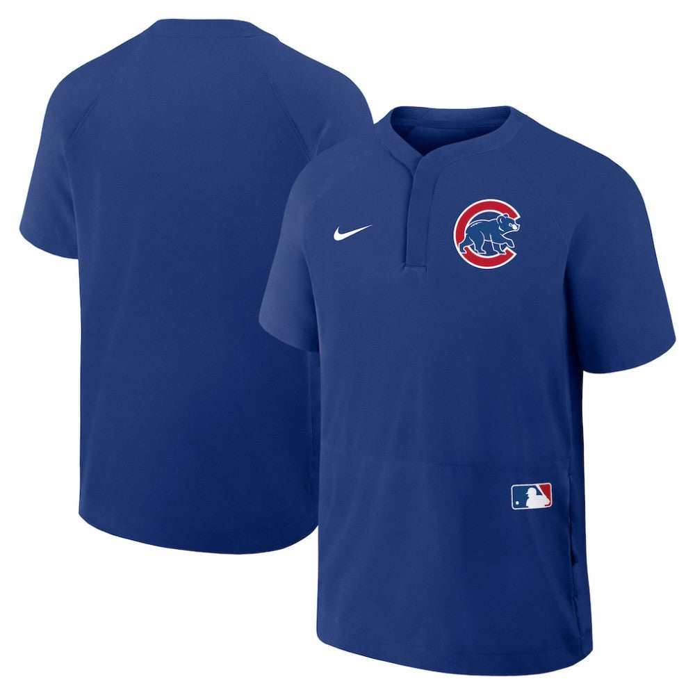 Chicago Cubs Authentic Collection Raglan Short Sleeve Windshirt - Royal | Nike