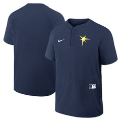 Tampa Bay Rays Authentic Collection Raglan Short Sleeve Windshirt - Navy | Nike