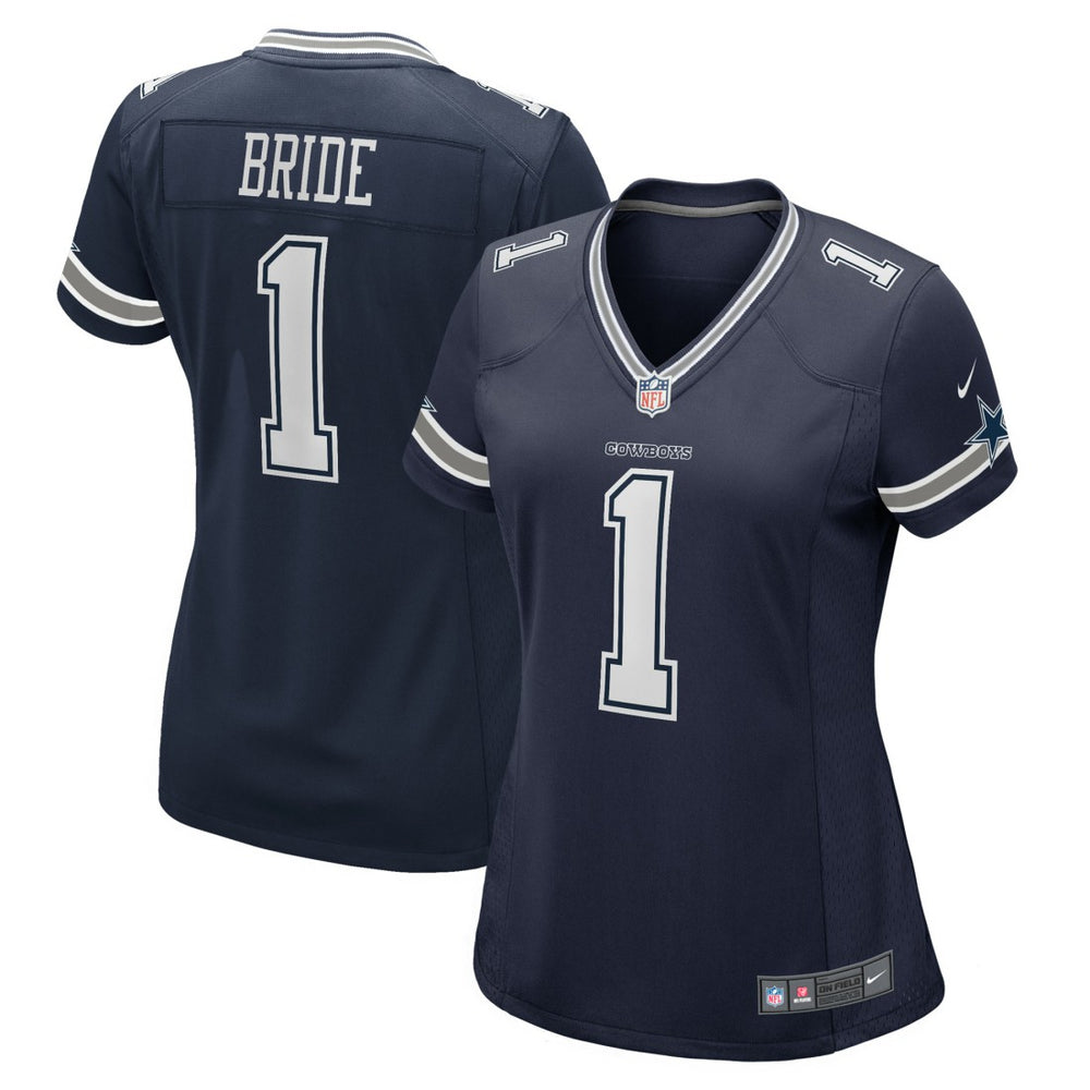 NFL Dallas Cowboys Number 1 Bride Women's Game Jersey