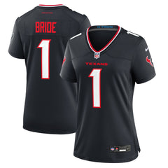 NFL Houston Texans Number 1 Bride Women's Game Jersey