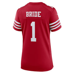 NFL San Francisco 49ers Number 1 Bride Women's Game Jersey