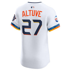 Jose Altuve Houston Astros 2025 City Connect Elite Player Jersey - White | Nike
