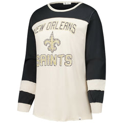NFL New Orleans Saints '47 Women's Plus Size Double Header Curve Toni Long Sleeve T-Shirt