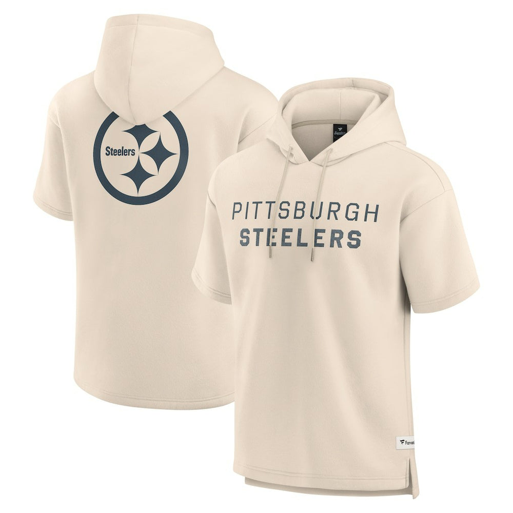 NFL Pittsburgh Steelers Elements Future Ground Lettering Short Sleeve Pullover Hoodie