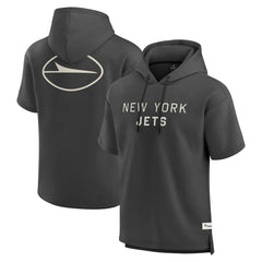 NFL New York Jets Elements Future Ground Lettering Short Sleeve Pullover Hoodie