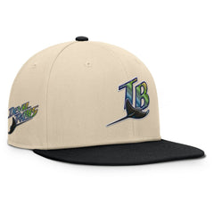 Tampa Bay Rays Cooperstown Collection Bounder Snapback Hat - Natural/Black