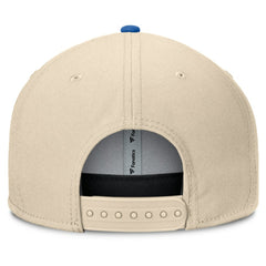 Atlanta Braves Cooperstown Collection Bounder Snapback Hat - Natural/Royal