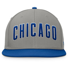 Chicago Cubs Clubhouse Dugout Fitted Hat - Gray/Royal
