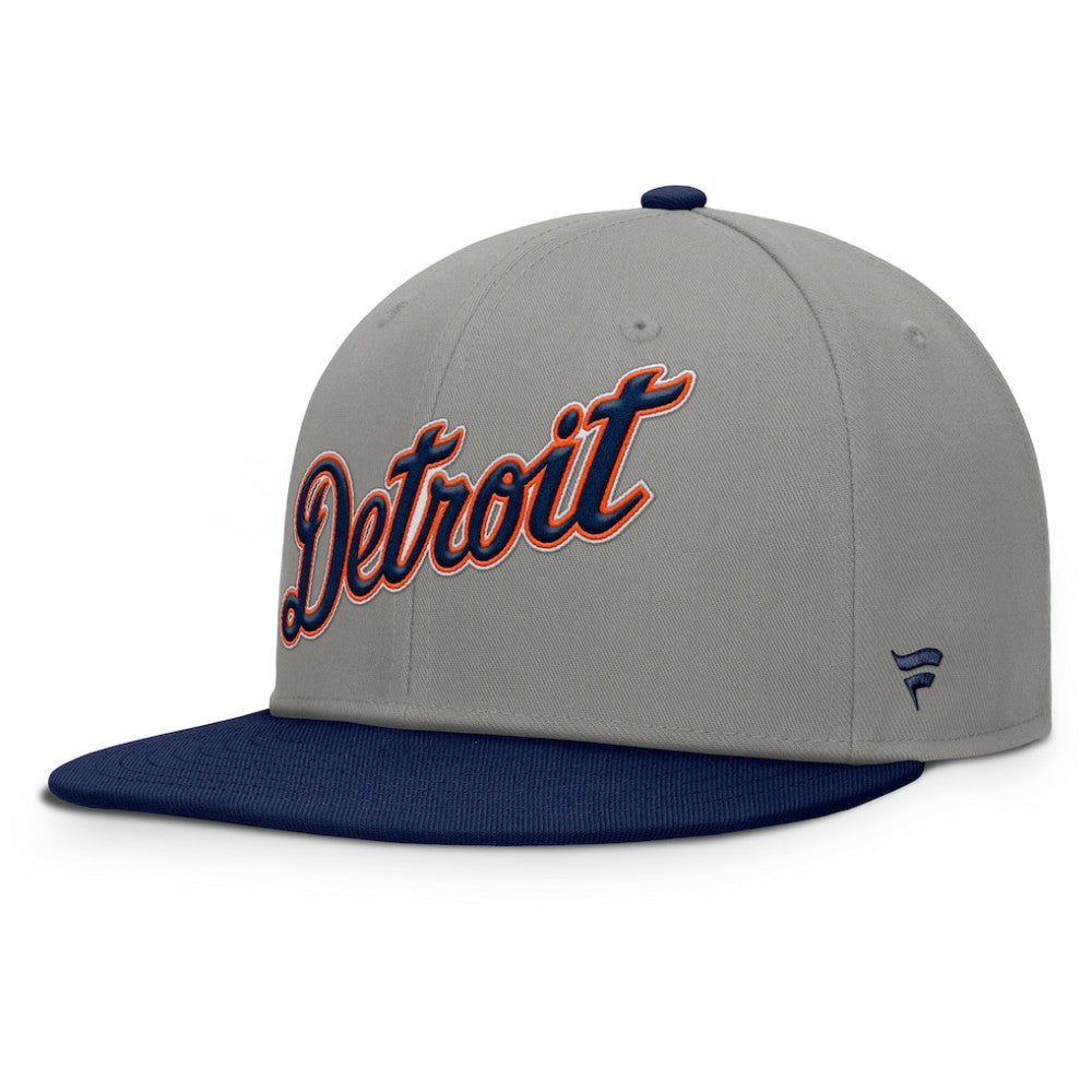 Detroit Tigers Clubhouse Dugout Fitted Hat - Gray/Navy