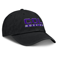 Colorado Rockies Women's Fly Out Adjustable Hat - Black