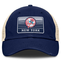 New York Yankees Cooperstown Collection Eastbound Mesh Adjustable Hat - Navy/Natural