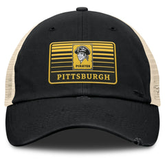 Pittsburgh Pirates Cooperstown Collection Eastbound Mesh Adjustable Hat - Black/Natural