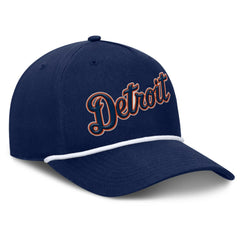 Detroit Tigers Clubhouse Foul Ball A-Frame Adjustable Hat - Navy