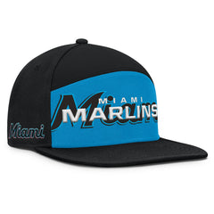 Miami Marlins Clubhouse Splitter Snapback Hat - Black/Blue
