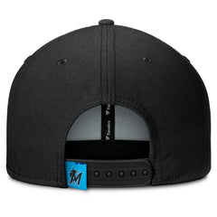 Miami Marlins Clubhouse Splitter Snapback Hat - Black/Blue