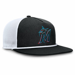 Miami Marlins Clubhouse Change Up Snapback Hat - Black/White