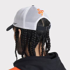 San Francisco Giants Unisex 2025 City Connect Club Adjustable Trucker Hat - Black/White | Nike