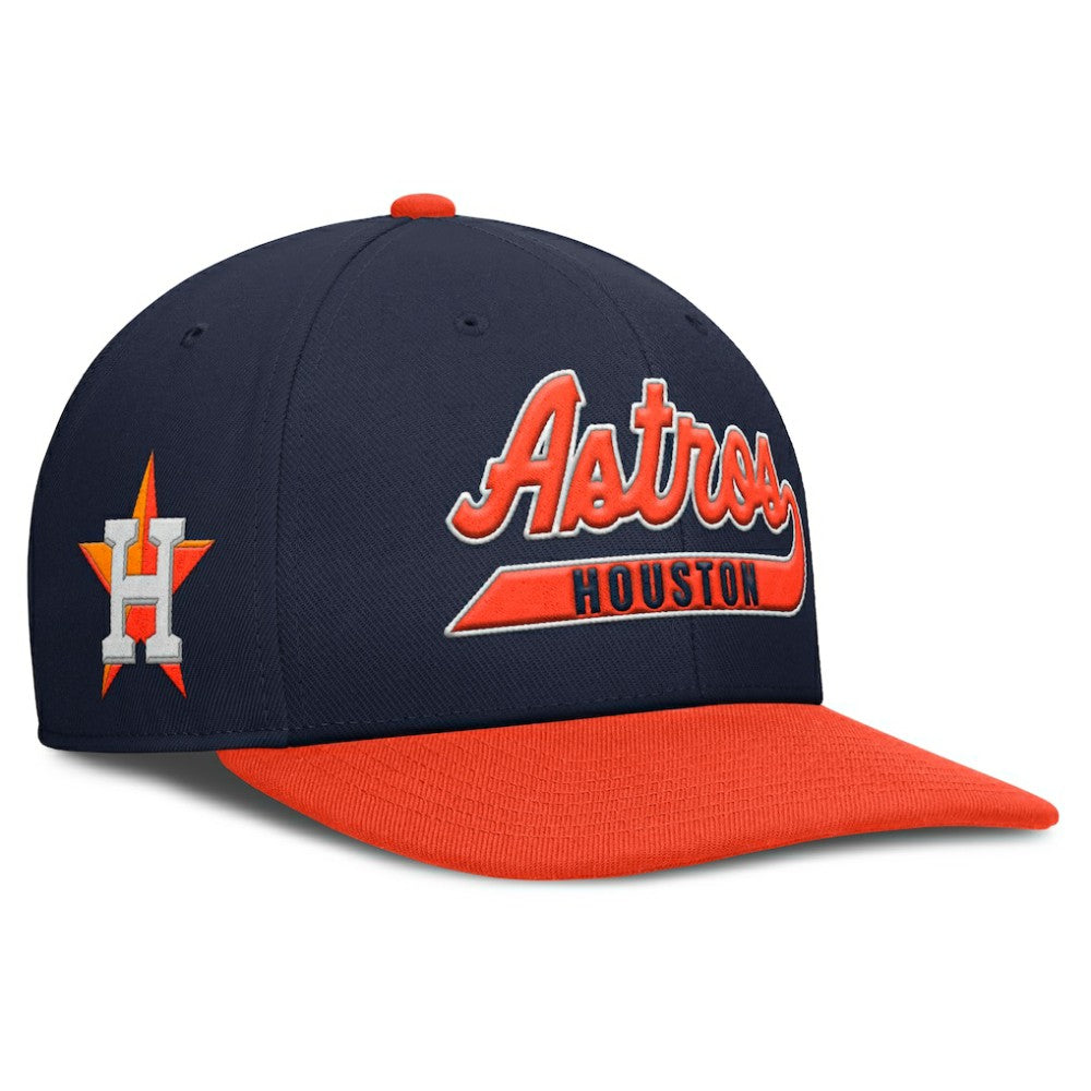Houston Astros Pro Performance Snapback Hat - Navy/Orange | Nike