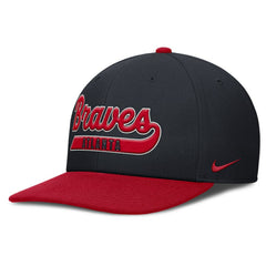 Atlanta Braves Pro Performance Snapback Hat - Navy/Red | Nike