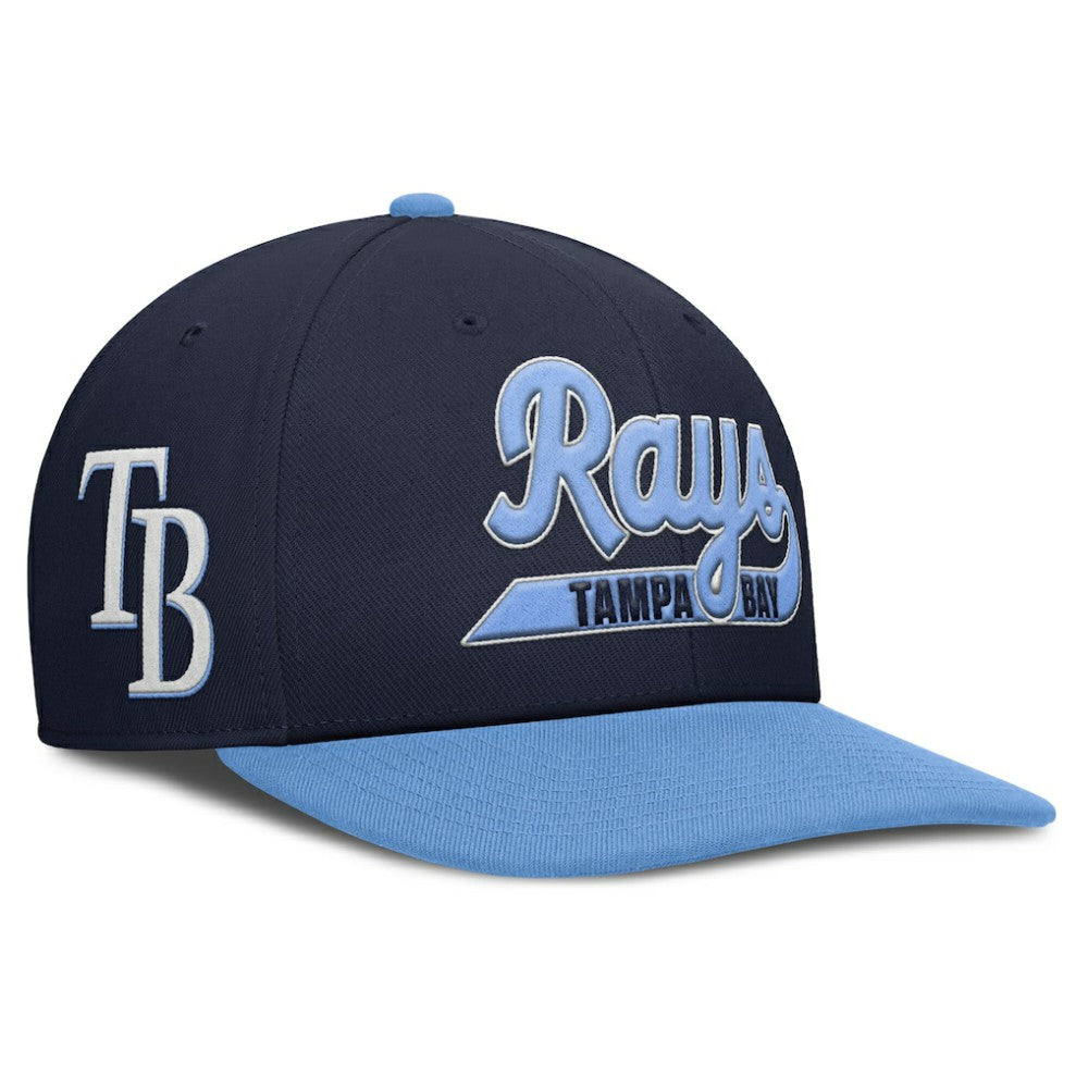 Tampa Bay Rays Pro Performance Snapback Hat - Navy/Light Blue | Nike