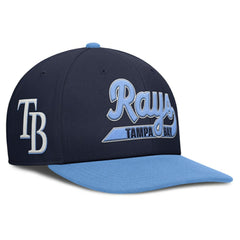 Tampa Bay Rays Pro Performance Snapback Hat - Navy/Light Blue | Nike