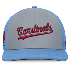 St. Louis Cardinals Pro Performance Snapback Hat - Gray/Light Blue | Nike