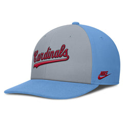 St. Louis Cardinals Pro Performance Snapback Hat - Gray/Light Blue | Nike