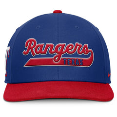 Texas Rangers Pro Performance Snapback Hat - Royal/Red | Nike