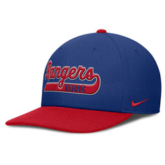Texas Rangers Pro Performance Snapback Hat - Royal/Red | Nike