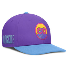 Colorado Rockies 2025 City Connect Pro Performance Snapback Hat - Purple/Light Blue | Nike