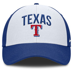 Texas Rangers Club Performance Adjustable Hat - White/Royal | Nike
