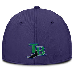 Tampa Bay Rays Rise Swoosh Performance Flex Hat - Gray/Purple | Nike