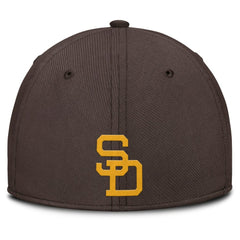 San Diego Padres Rise Swoosh Performance Flex Hat - Gray/Brown | Nike