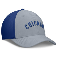 Chicago Cubs Rise Swoosh Performance Flex Hat - Gray/Royal | Nike