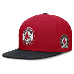 Boston Red Sox Cooperstown Two-Tone Dri-FIT Round Bill True Fitted Hat - Red | Nike